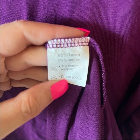 Long sleeve Purple Shift Dress L - Picture 4 of 5